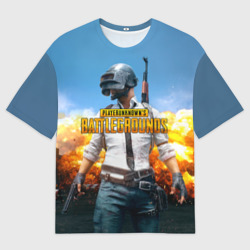 Женская футболка oversize 3D Playerunknown`s Battlegrounds 1