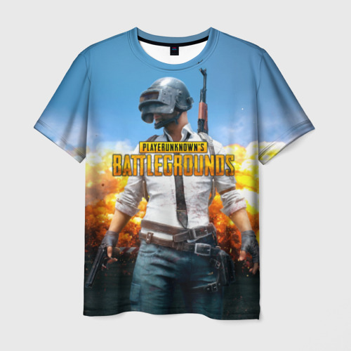 Мужская футболка с принтом Playerunknown`s Battlegrounds 1, вид спереди №1