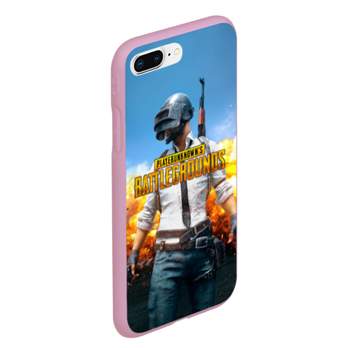 Чехол для iPhone 7Plus/8 Plus матовый Playerunknown`s Battlegrounds 1, цвет розовый - фото 3