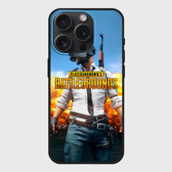 Чехол силиконовый для Apple iPhone 15 Pro матовый Playerunknown`s Battlegrounds 1