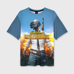 Женская футболка oversize 3D Playerunknown`s Battlegrounds 1