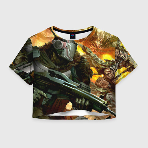 Женская футболка Crop-top 3D Destiny 1, цвет 3D печать