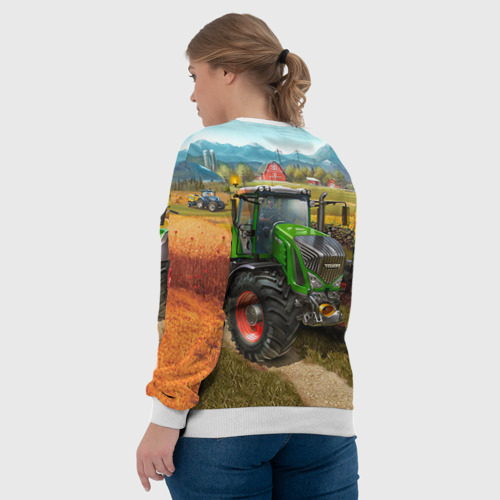 Женский свитшот 3D Farming simulator 2, цвет 3D печать - фото 7