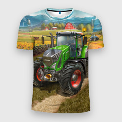 Мужская футболка 3D Slim Farming simulator 2