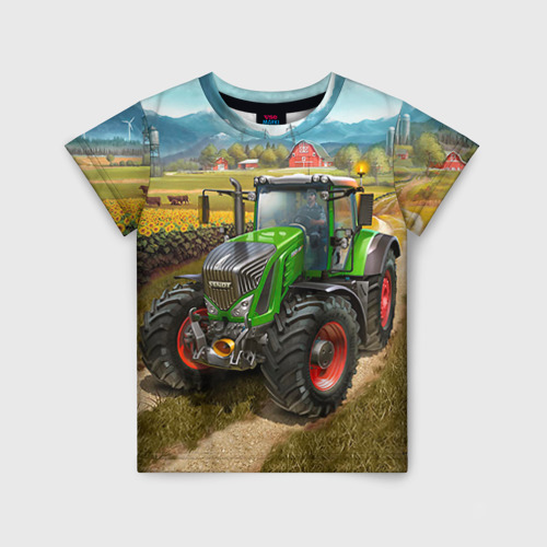 Детская футболка 3D Farming simulator 2, цвет 3D печать