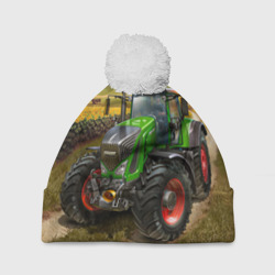 Шапка 3D c помпоном Farming simulator 2