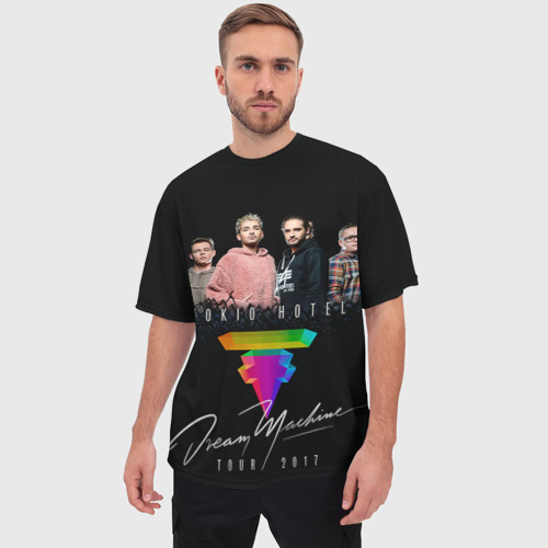 Мужская футболка oversize 3D Tokio Hotel, цвет 3D печать - фото 3