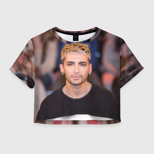 Женская футболка Crop-top 3D Bill Kaulitz, цвет 3D печать