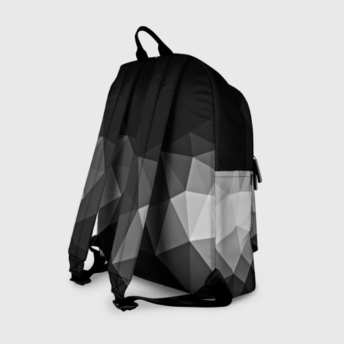 Рюкзак 3D с принтом Abstract gray, вид сзади #1