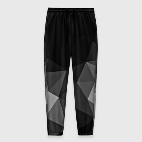 Мужские брюки с принтом Abstract gray, вид спереди №1