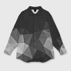 Мужская рубашка oversize 3D Abstract gray