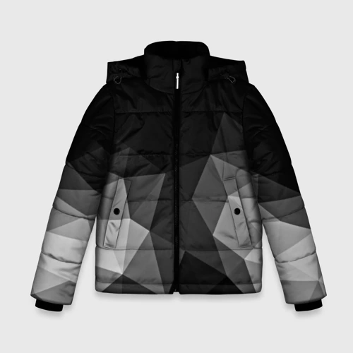 Зимняя куртка для мальчиков 3D Abstract gray