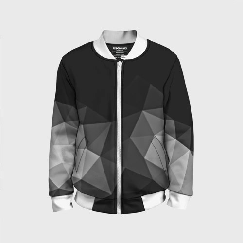 Детский бомбер 3D Abstract gray