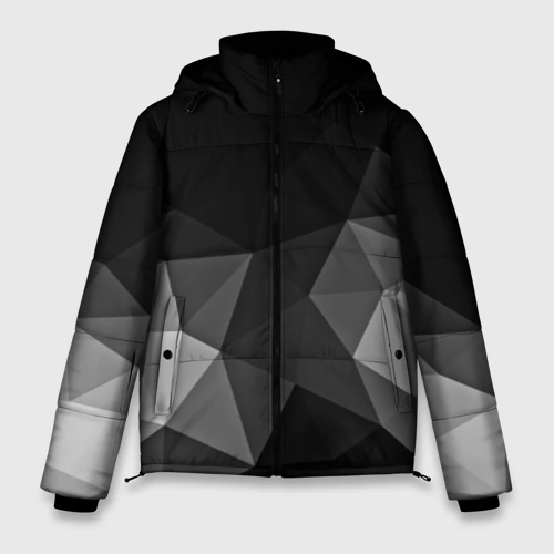Мужская зимняя куртка 3D Abstract gray