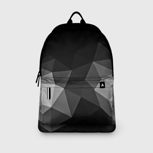Рюкзак 3D с принтом Abstract gray, вид сбоку #3