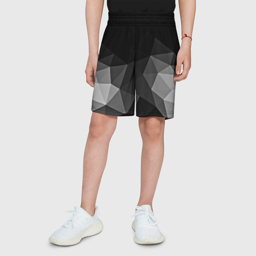 Детские спортивные шорты 3D Abstract gray, цвет 3D печать - фото 4