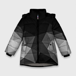Зимняя куртка для девочек 3D Abstract gray