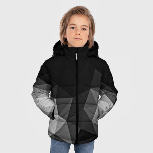 Зимняя куртка для мальчиков 3D Abstract gray, цвет черный - фото 3