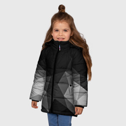 Зимняя куртка для девочек 3D Abstract gray - фото 2