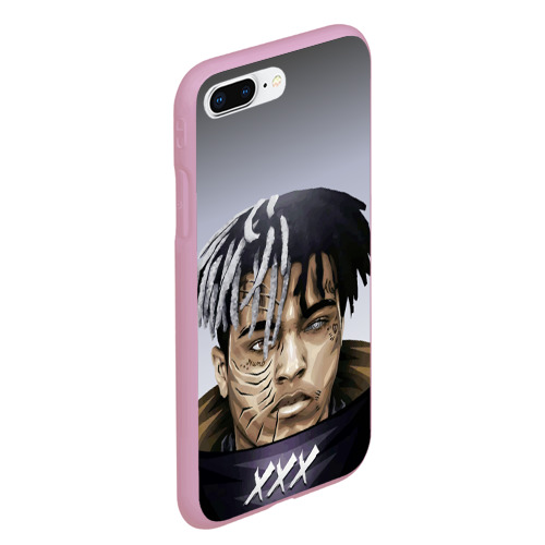 Чехол для iPhone 7Plus/8 Plus матовый xxxtentacion, цвет розовый - фото 3