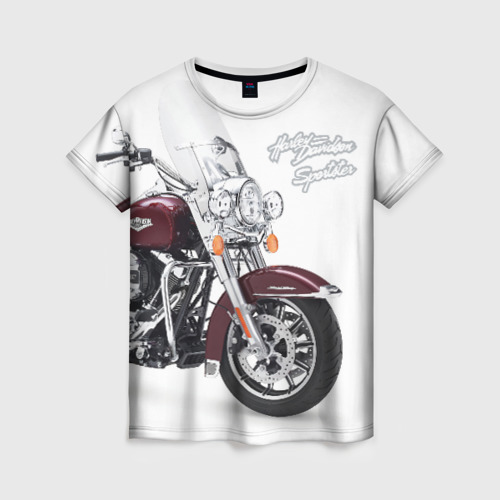 Женская футболка 3D Harley-Davidson Фото 01 Женская футболка 3D Harley-Davidson Фото 01