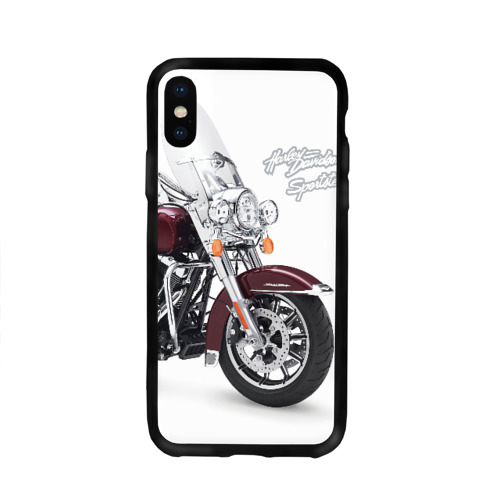 Чехол для Apple iPhone X силиконовый глянцевый Harley-Davidson Фото 01 Чехол для Apple iPhone X силиконовый глянцевый Harley-Davidson Фото 01