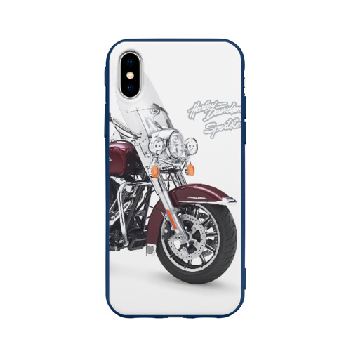 Чехол для Apple iPhone X силиконовый матовый Harley-Davidson Фото 01 Чехол для Apple iPhone X силиконовый матовый Harley-Davidson Фото 01