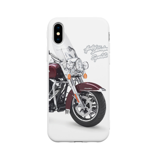 Чехол для Apple iPhone X силиконовый матовый Harley-Davidson Фото 01 Чехол для Apple iPhone X силиконовый матовый Harley-Davidson Фото 01