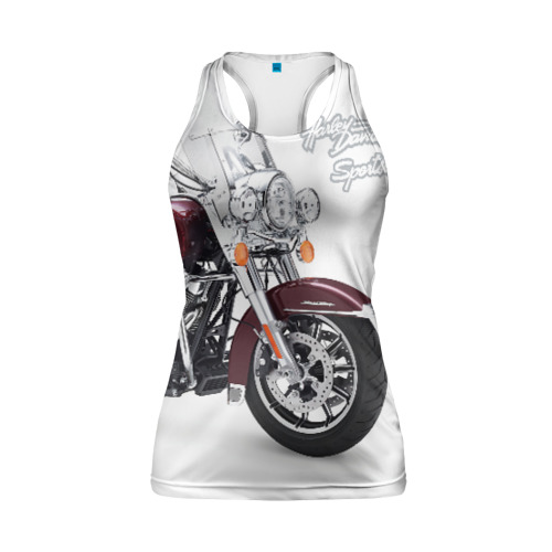 Женская майка 3D спортивная Harley-Davidson Фото 01 Женская майка 3D спортивная Harley-Davidson Фото 01