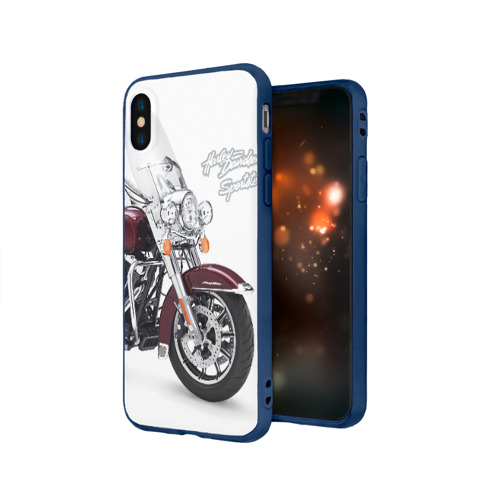 Чехол для Apple iPhone X силиконовый матовый Harley-Davidson Фото 01 Чехол для Apple iPhone X силиконовый матовый Harley-Davidson Фото 01