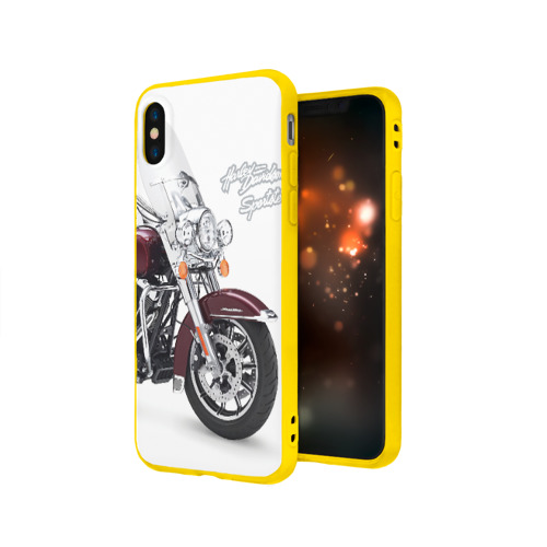 Чехол для Apple iPhone X силиконовый матовый Harley-Davidson Фото 01 Чехол для Apple iPhone X силиконовый матовый Harley-Davidson Фото 01