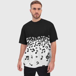 Мужская футболка oversize 3D Поглощение музыкой - фото 2