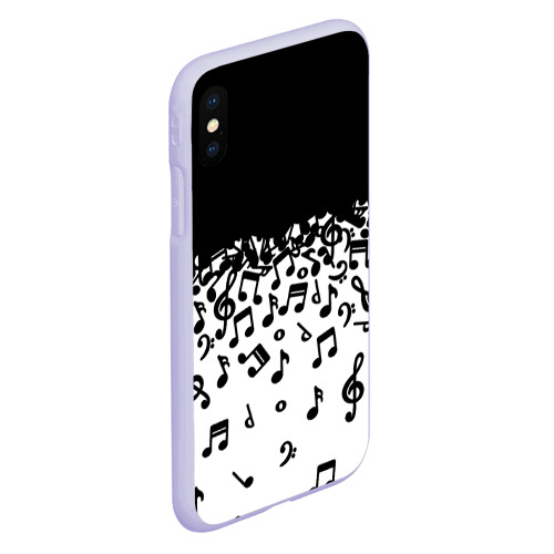 Чехол для iPhone XS Max матовый Поглощение музыкой, цвет светло-сиреневый - фото 3