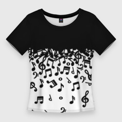 Женская футболка 3D Slim Поглощение музыкой