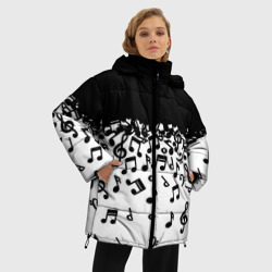 Женская зимняя куртка Oversize Поглощение музыкой - фото 2