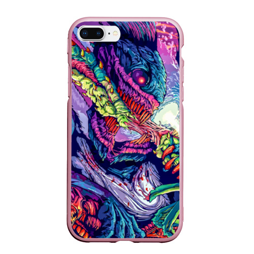 Чехол для iPhone 7Plus/8 Plus матовый Hyper beast, цвет розовый