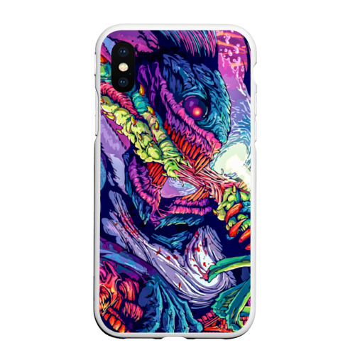 Чехол для iPhone XS Max матовый с принтом Hyper beast, вид спереди №1