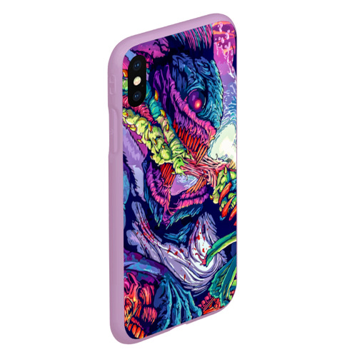 Чехол для iPhone XS Max матовый Hyper beast, цвет сиреневый - фото 3