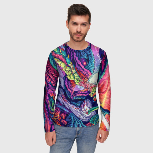 Мужской лонгслив 3D Hyper beast, цвет 3D печать - фото 3