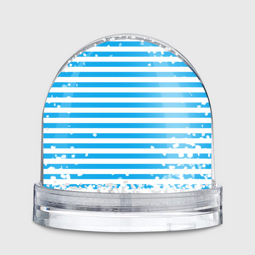 Игрушка Снежный шар Тельняшка синяя и герб ВМФ - фото 2