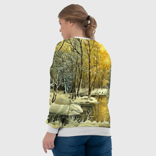 Женский свитшот 3D Сказочная зима, цвет 3D печать - фото 7