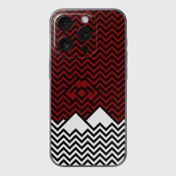 Чехол для iPhone 15 Pro Max силиконовый с защитой камеры Твин Пикс. Минимализм