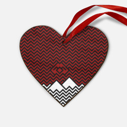 Деревянная игрушка Сердце Твин Пикс. Минимализм