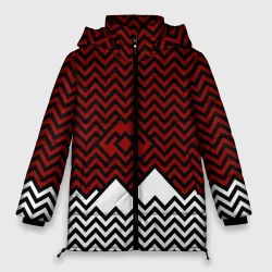 Женская зимняя куртка Oversize Твин Пикс. Минимализм