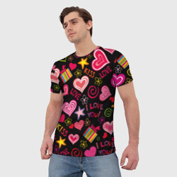 Мужская футболка 3D Love - фото 2