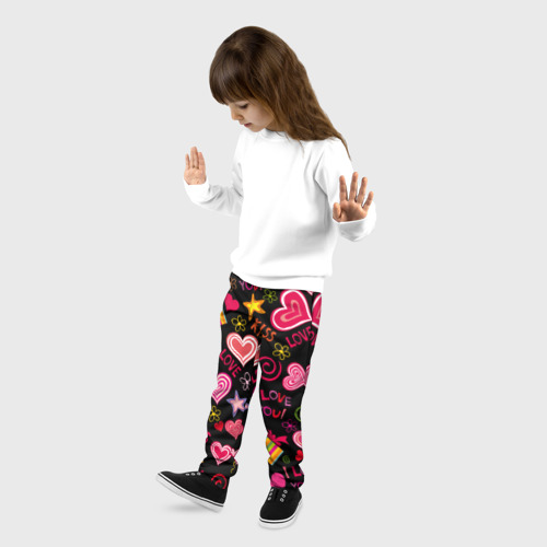Детские брюки 3D Love, цвет 3D печать - фото 3