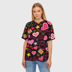 Женская футболка oversize 3D Love - фото 2