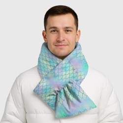 Шарф-пуховик 3D Голубая чешуя - фото 2