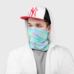 Бандана-труба 3D Голубая чешуя - фото 2