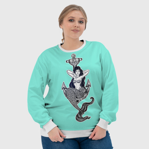 Женский свитшот 3D Mermaid blue - фото 6